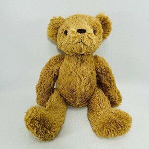 2016 Joann J Bear Plush 15” Saggy Long Hair Brown Stitched Nose Soft Sitting